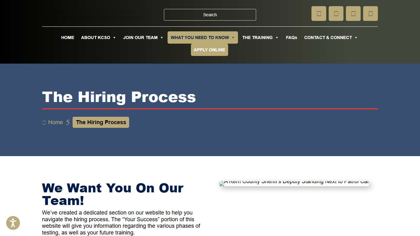 The Hiring Process | Join Kern County Sheriff's Office